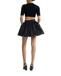 Patou - Cropped rib short sleeve cardigan