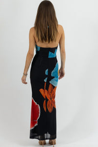 One & Only - EZZIE HALTER FLORAL DRESS