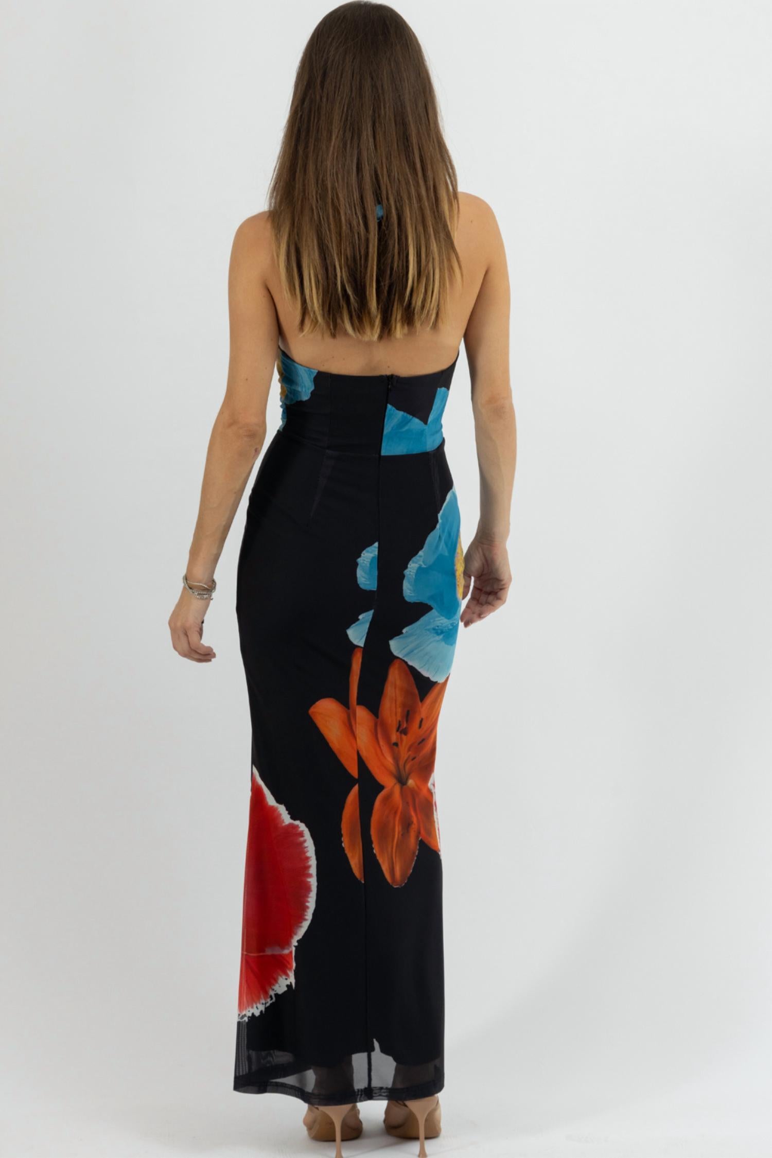 One & Only - EZZIE HALTER FLORAL DRESS