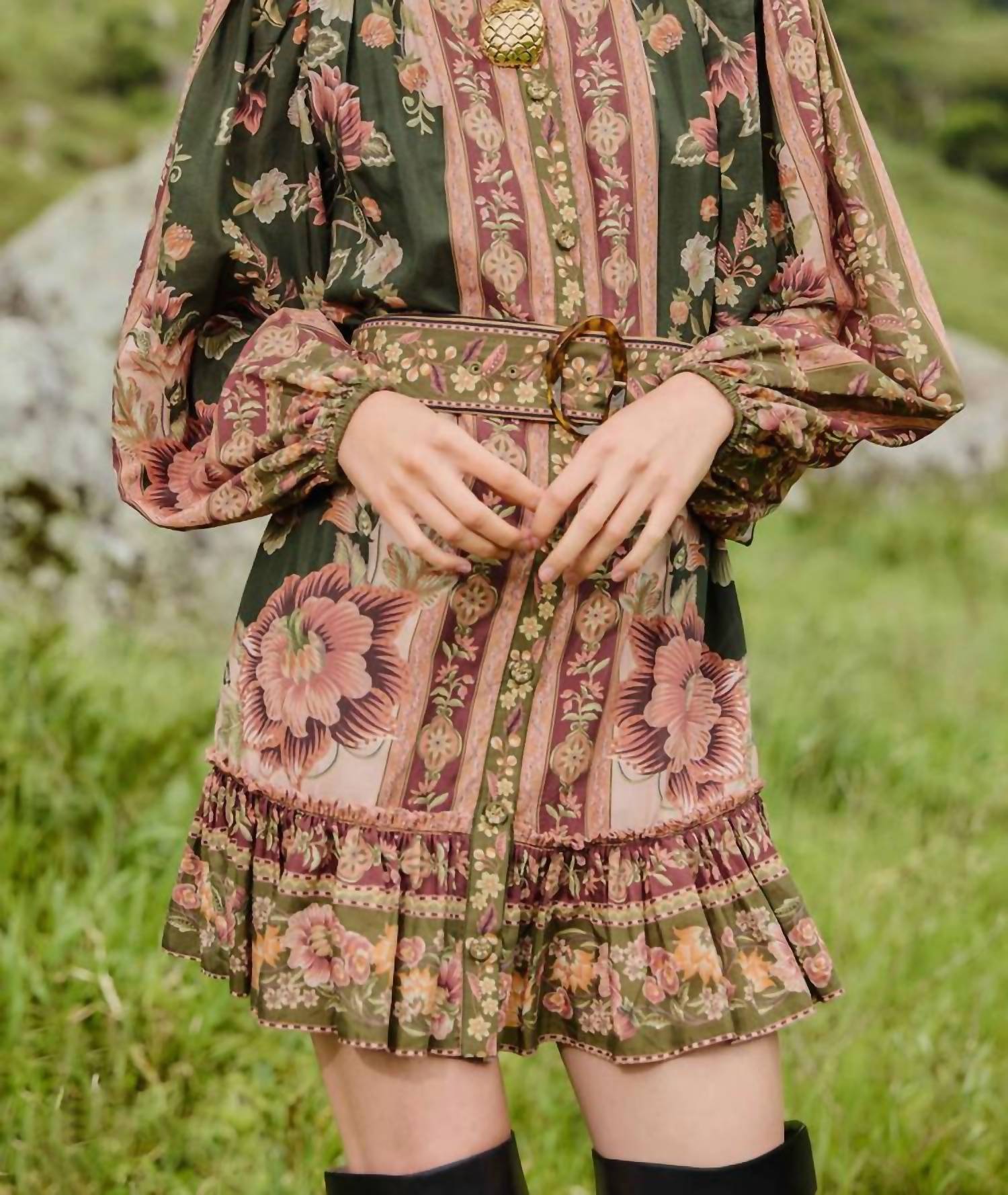 Farm Rio - Women's Flowering Garden Tree Mini Dress