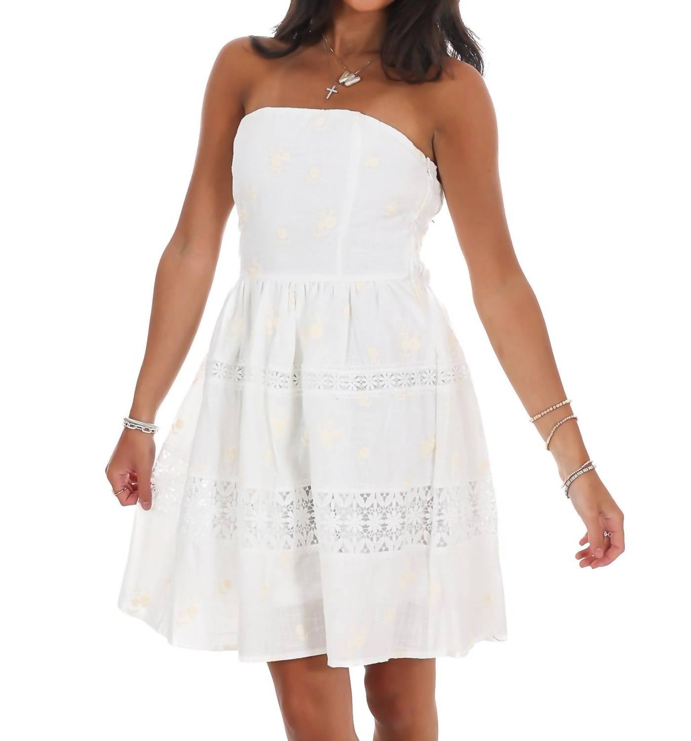 Klesis - Lovelace Embroidered Mini Dress