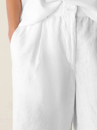 Eileen Fisher - Fly Front Organic Linen Shorts