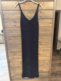 Scandal Italy Dori Sparkle Midi Dress in black - women's dress - detail view