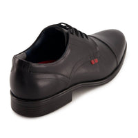 Andrea Men's Formal Leather Oxford Shoes in black - men's shoe - detail view