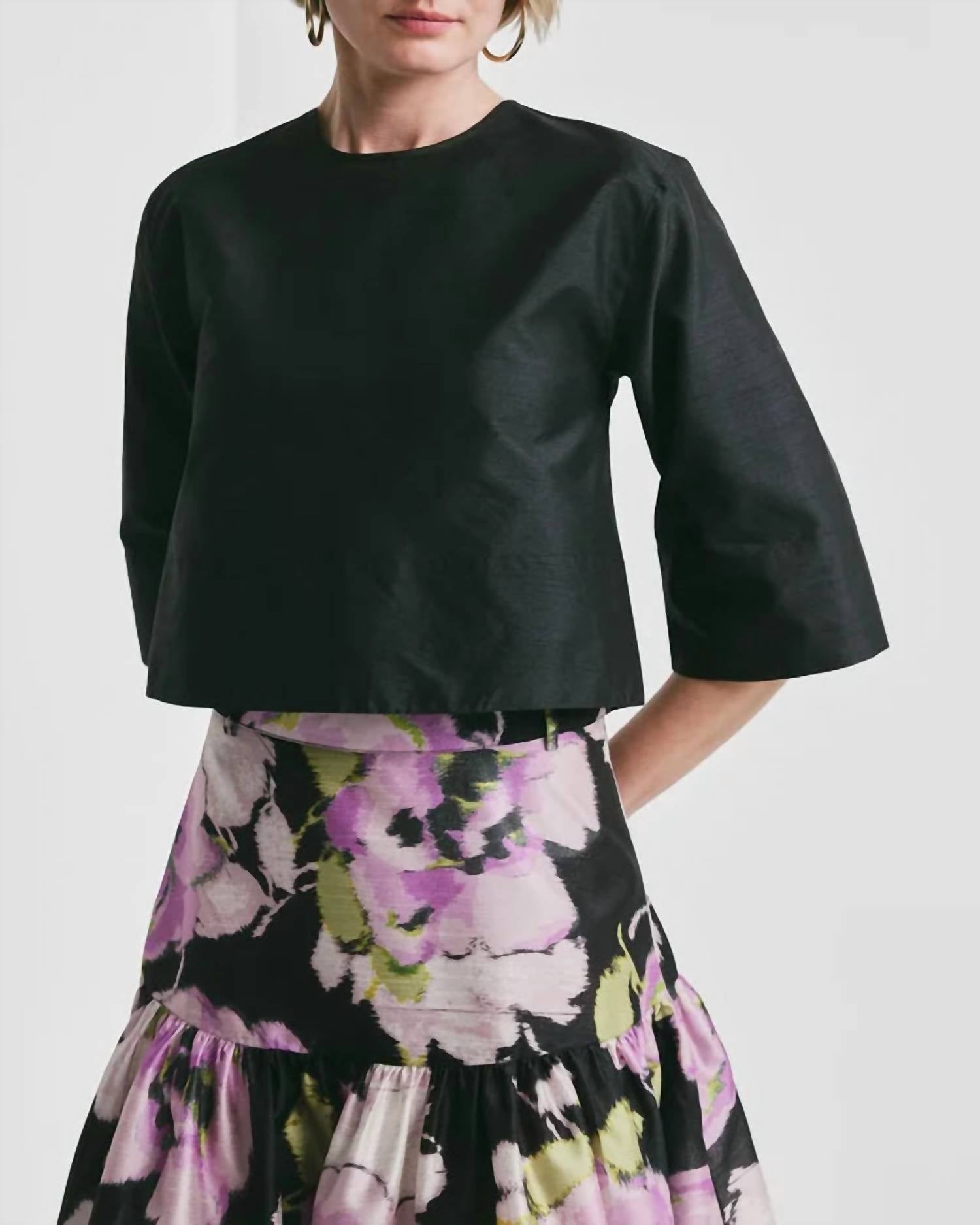 Bytimo - Taffeta Crew Neck Top