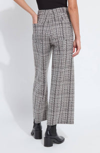 Lysse Erin Hi Waist Ankle Wide Leg Pants in lush tweed texture - women's pants - alternate view