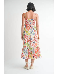 Jacquie The Label Felix Peplum Top in multi - women's shirt - detail view