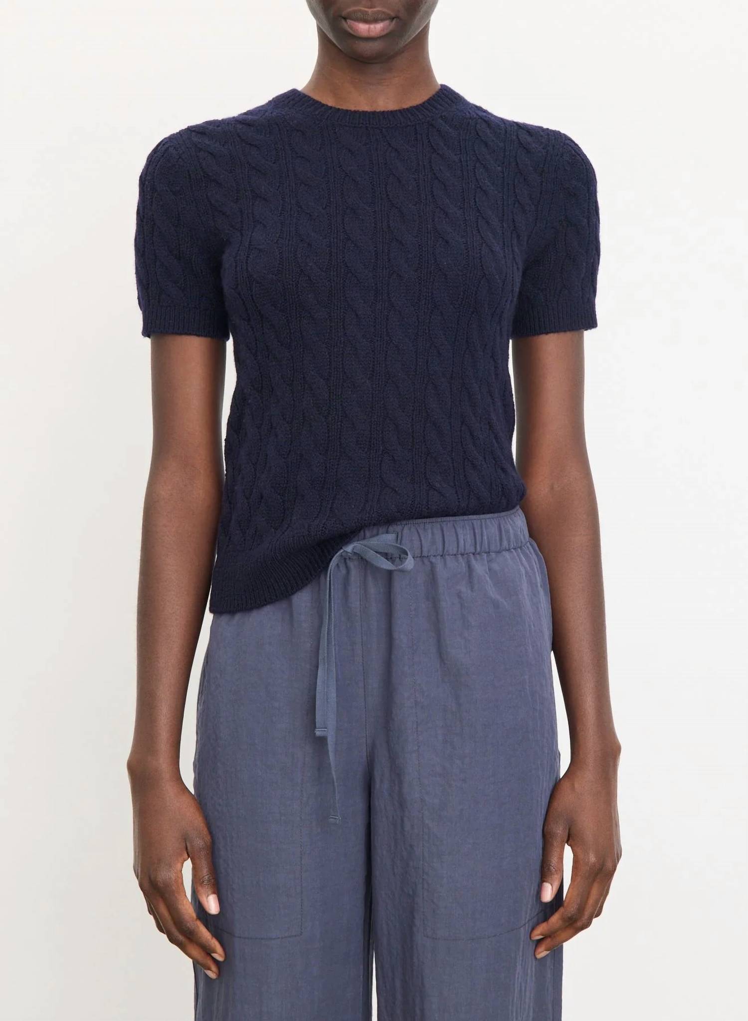 Vince - Cashmere Blend Cable Tee