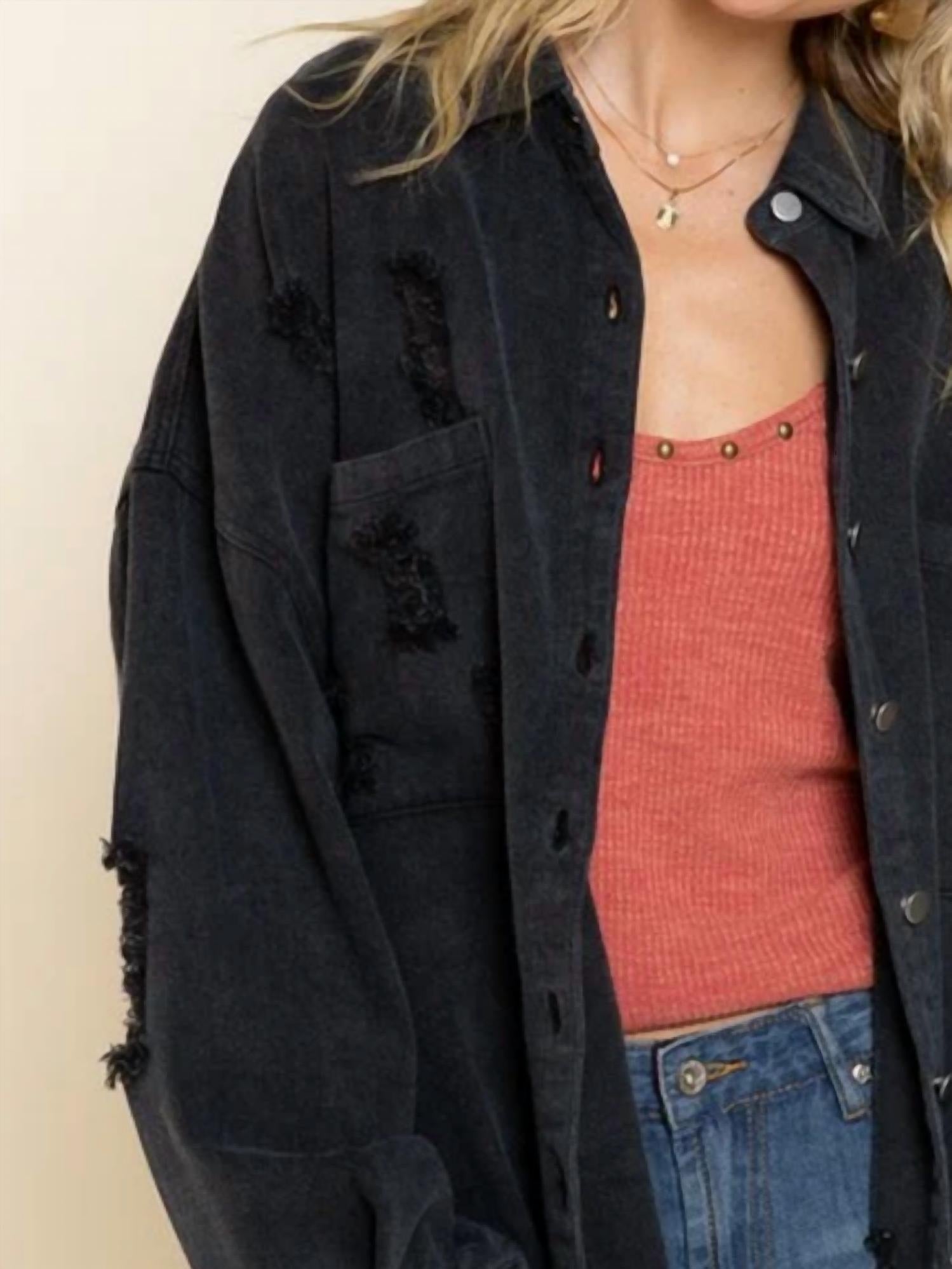 Pol - Long Sleeve Jacket Top