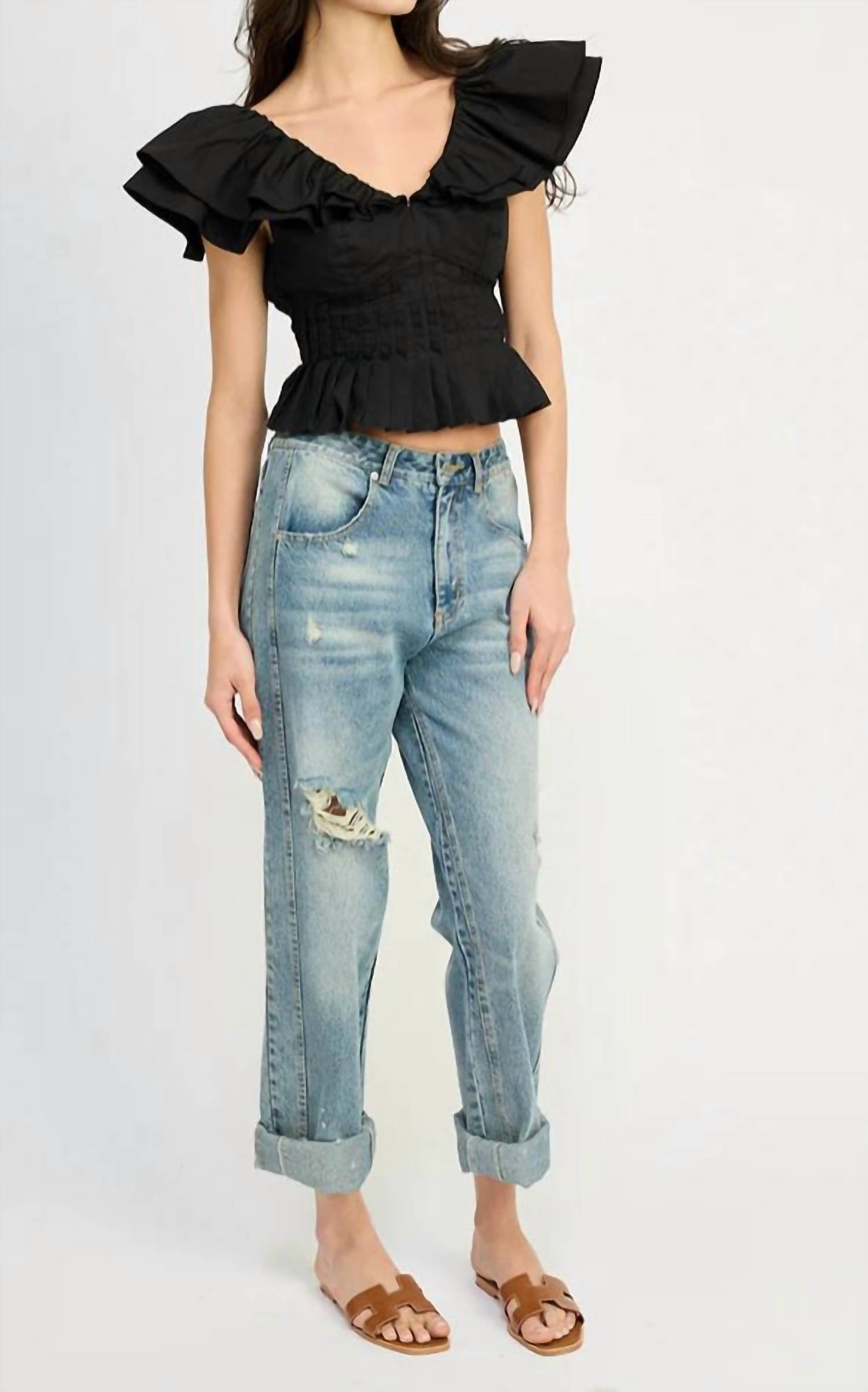 En Saison - Tazman Poplin Top