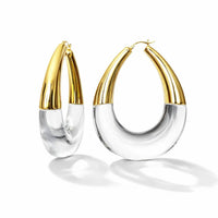 Gold & Honey - Women's Xl Chunky Bucket Hoop Earrings