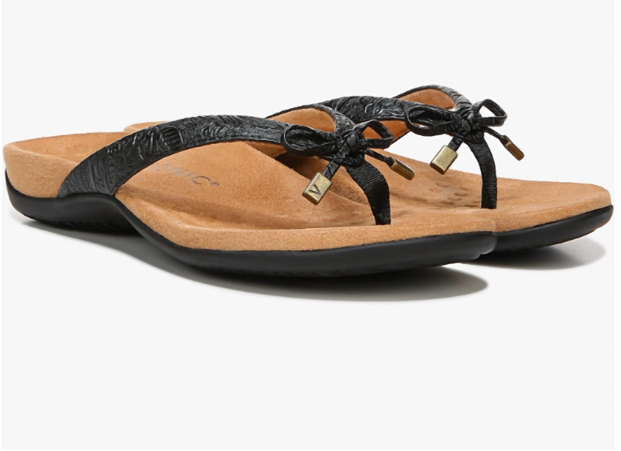 VIONIC Women's Rest Bella Slipper in black - women's shoe - detail view