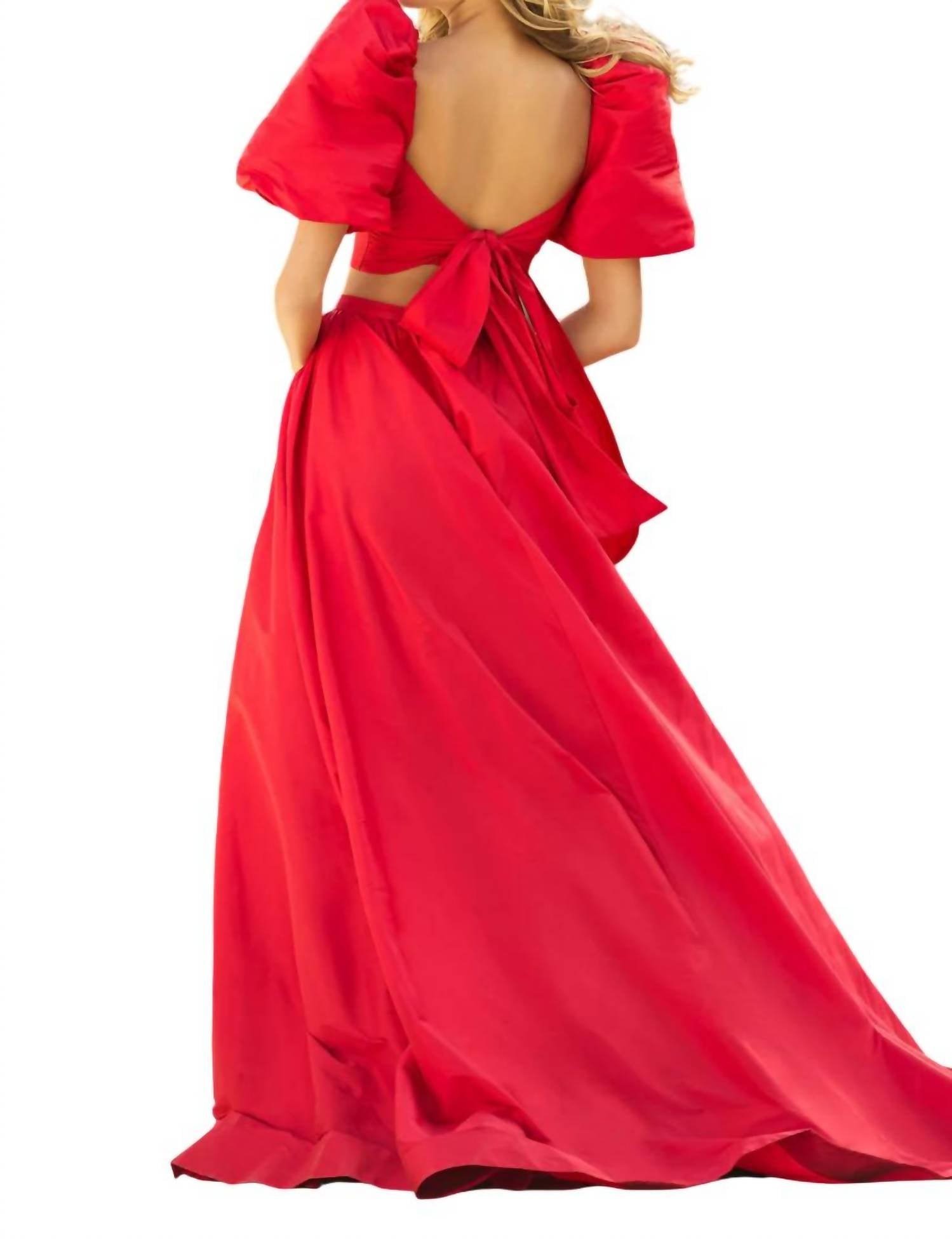 Sherri Hill - Two Piece Taffeta Gown