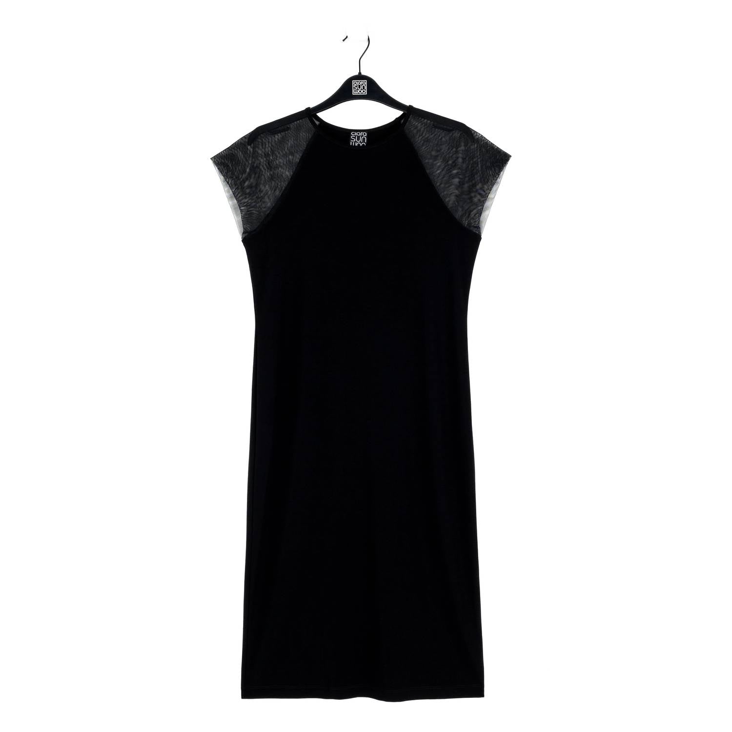 Clara Sunwoo - Mesh Cap Sleeve Midi Dress