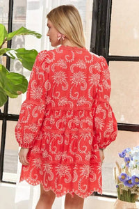 Adora - Puff Sleeve Floral Dress