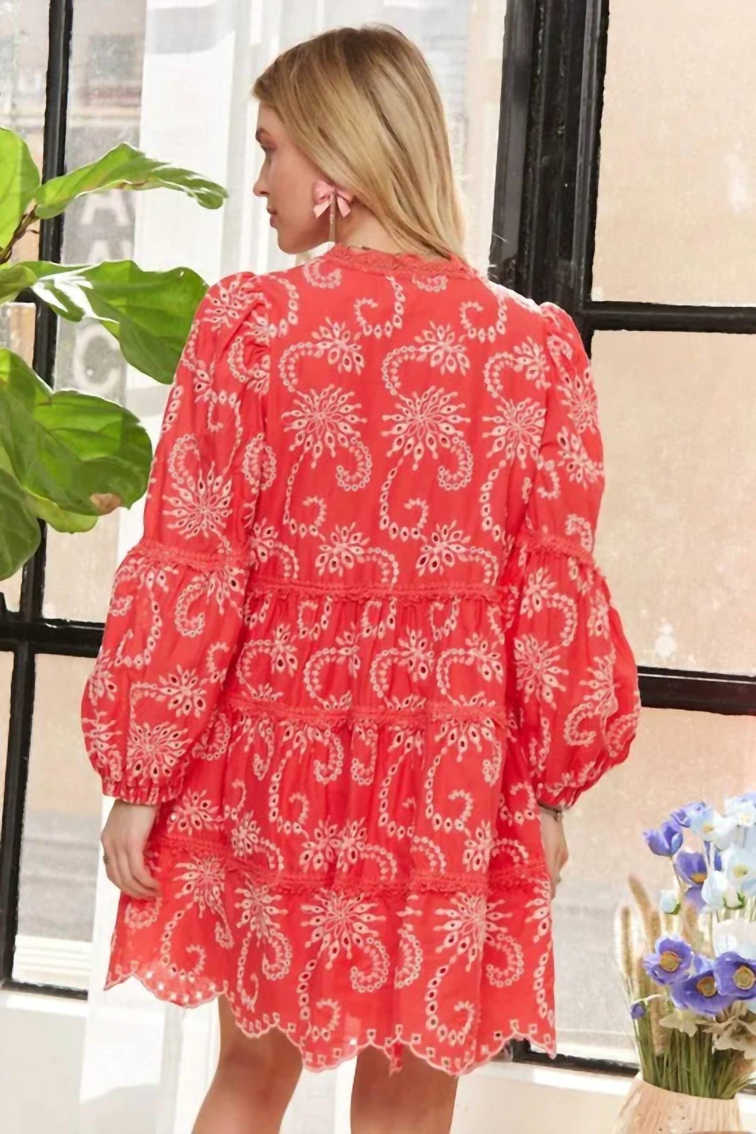 Adora - Puff Sleeve Floral Dress