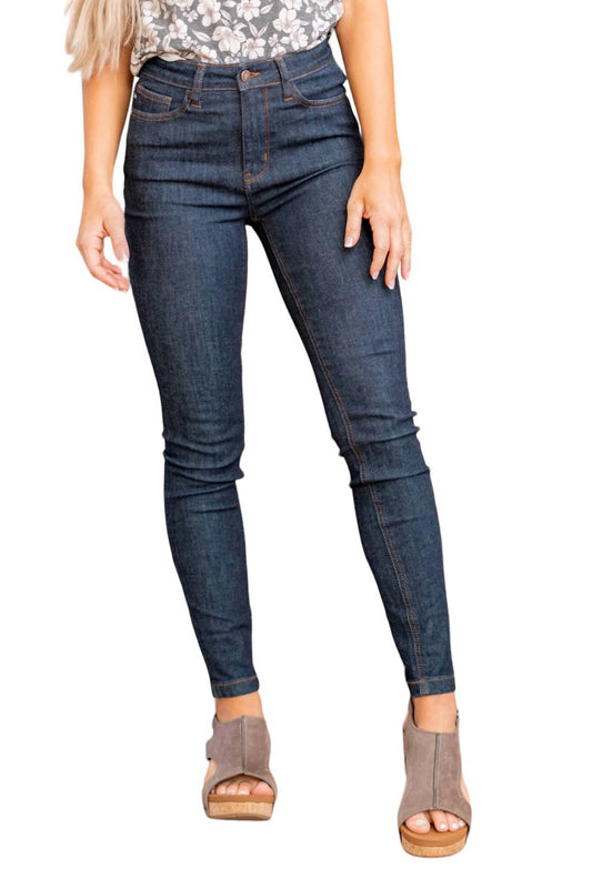 Judy Blue - HIGH WAIST SKINNY CLASSIC JEAN WITH POCKET EMBROIDERY