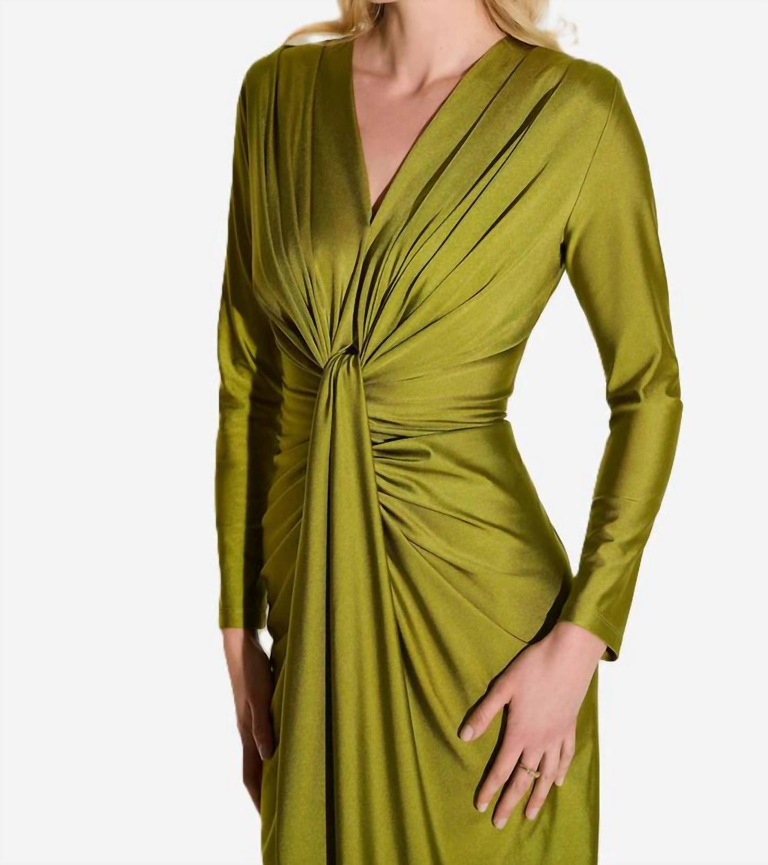 Joseph Ribkoff - SATIN DRAPED SHEATH DRESS
