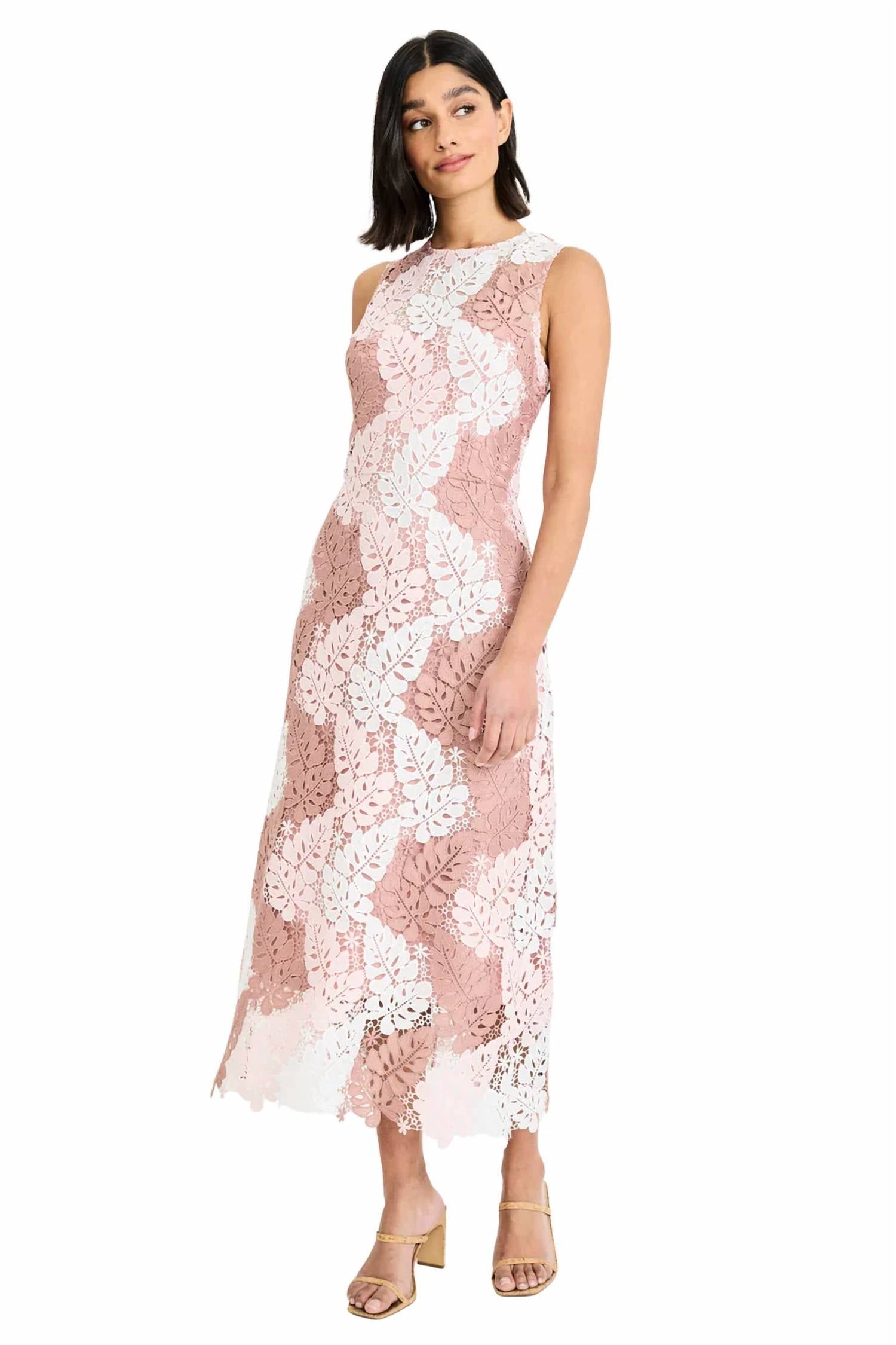Maggy London - Sleeveless Lace Midi Dress