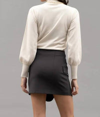 Blu Pepper - SOLID HIGH TURTLE NECK LONG SLEEVE KNIT TOP