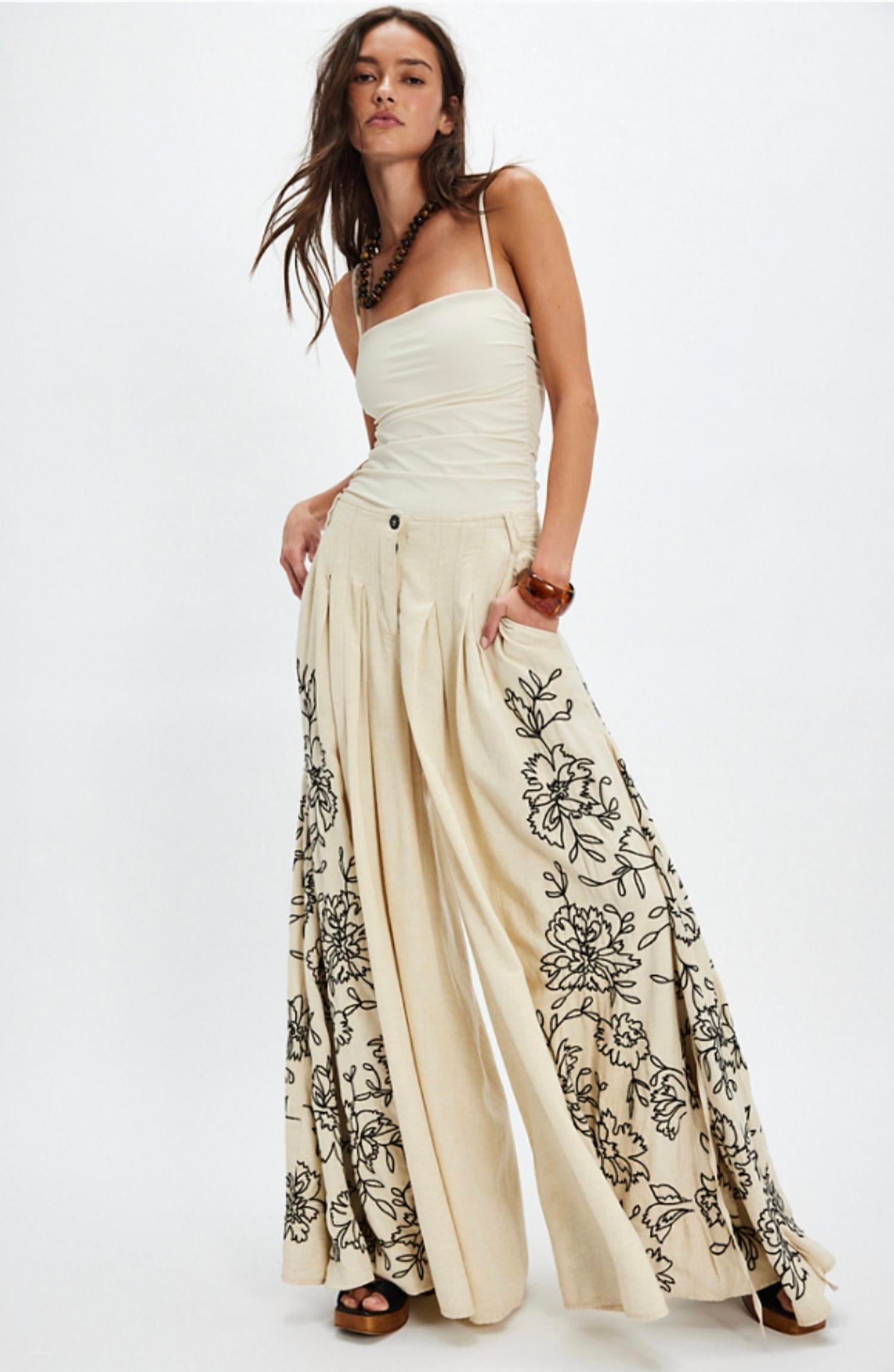 Free People - What You Know Embroidered Pants