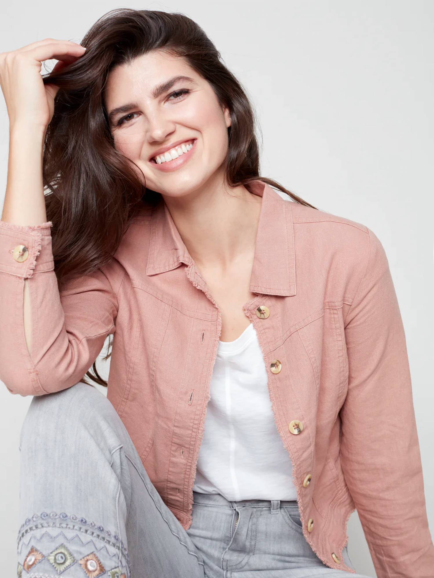 Charlie B - Nougat Linen Jacket