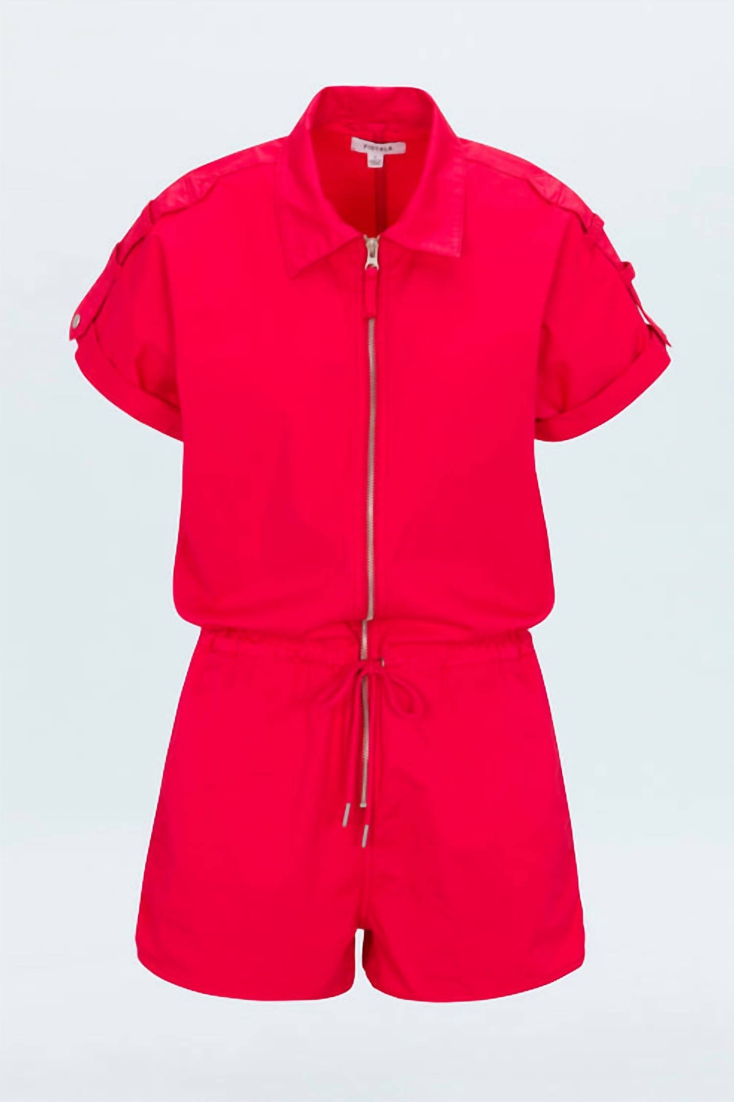 Pistola - Meg Zip Front Short Sleeve Romper