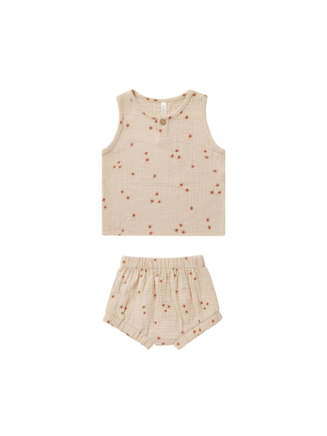 Rylee + Cru Baby Starburst Tank Set in beige - item