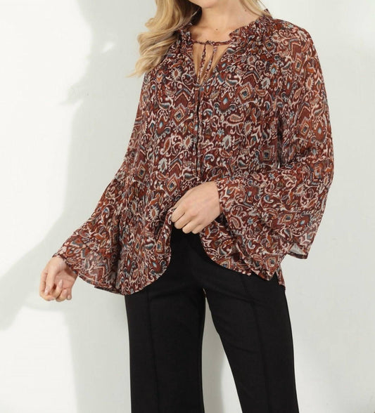 Isola Flare Sleeve Blouse