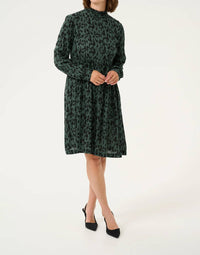 Kaffe - High Neck Printed Mini Dress