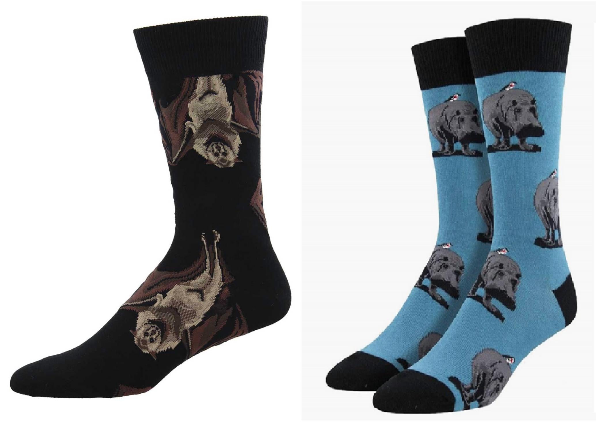SOCKSMITH Men's Going Batty & Hip Hipporay Socks - Set Of 2 Pair in multi - men's item