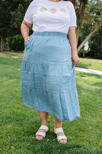 Polygram Annika Maxi Skirt in blue - women's skirt