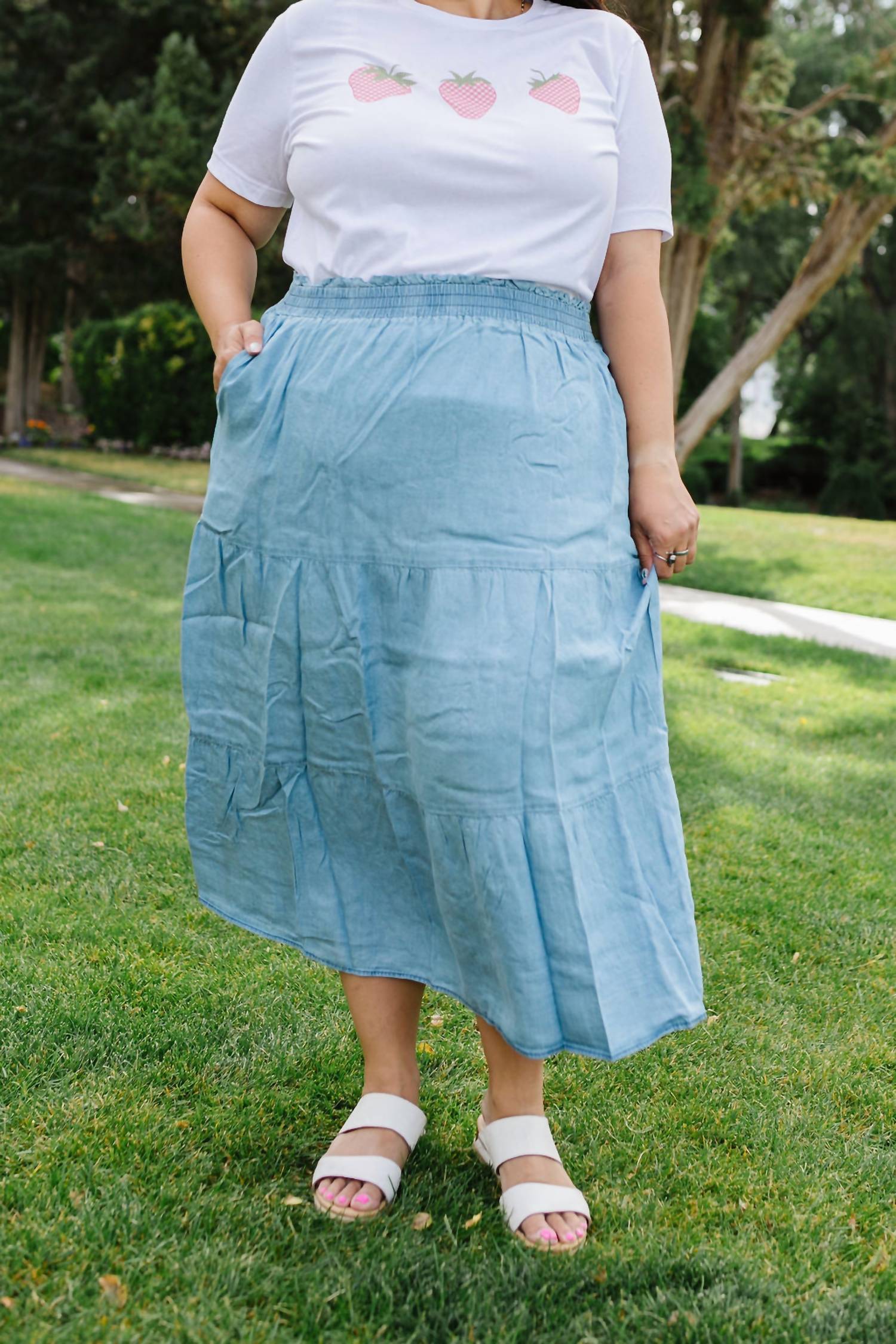 Polygram Annika Maxi Skirt in blue - women's skirt