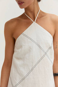 Crescent - Lena Contrast Stitch Mini Dress