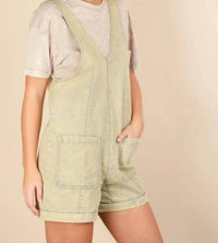 Very J - Washed Denim Casual Romper
