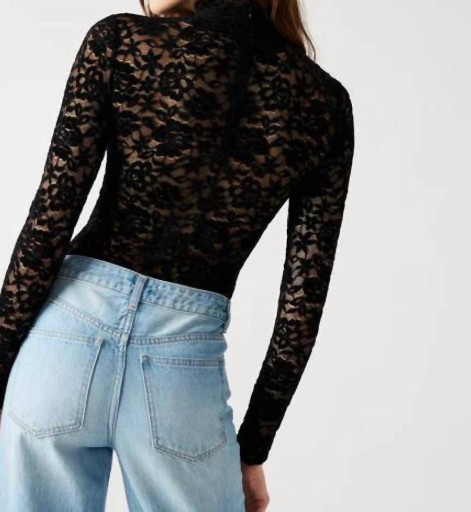 STEVE MADDEN Cassi Bodysuit in black - women's shirt - alternate view