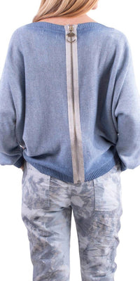 Gigi Moda - Argento Long Sleeve Sweater