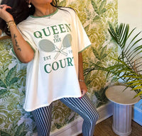 Gilli - Queen Of The Court Ring Neck Graphic Tee - Plus