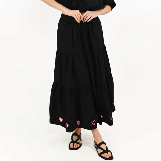 Kerri Rosenthal - GABRIELLE MAXI SKIRT HEARTS