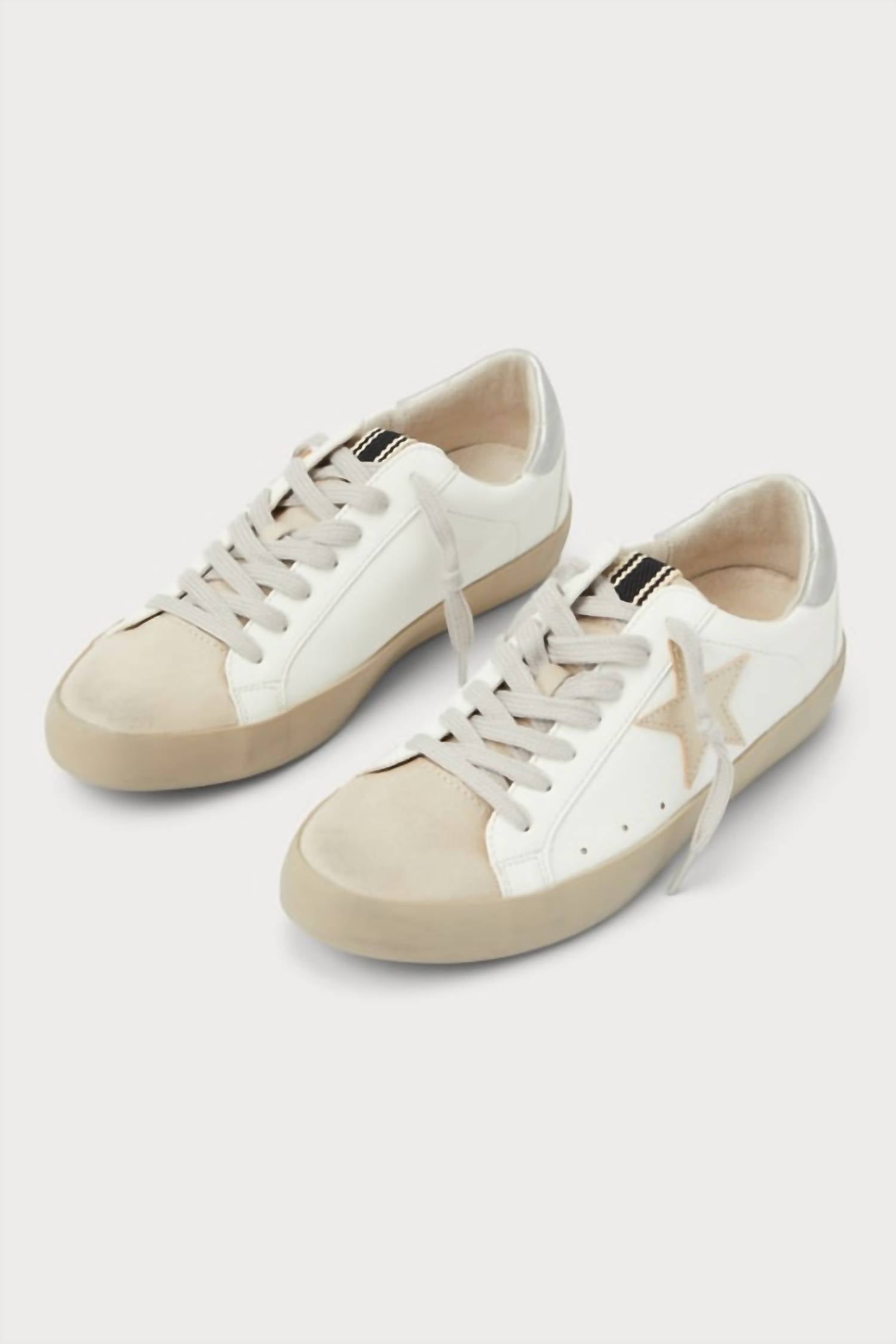 SHU SHOP Women's Paris Sneaker Shoes in gold - women's sneaker