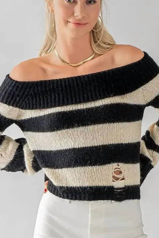 Urban Daizy - Mia Striped Sweater