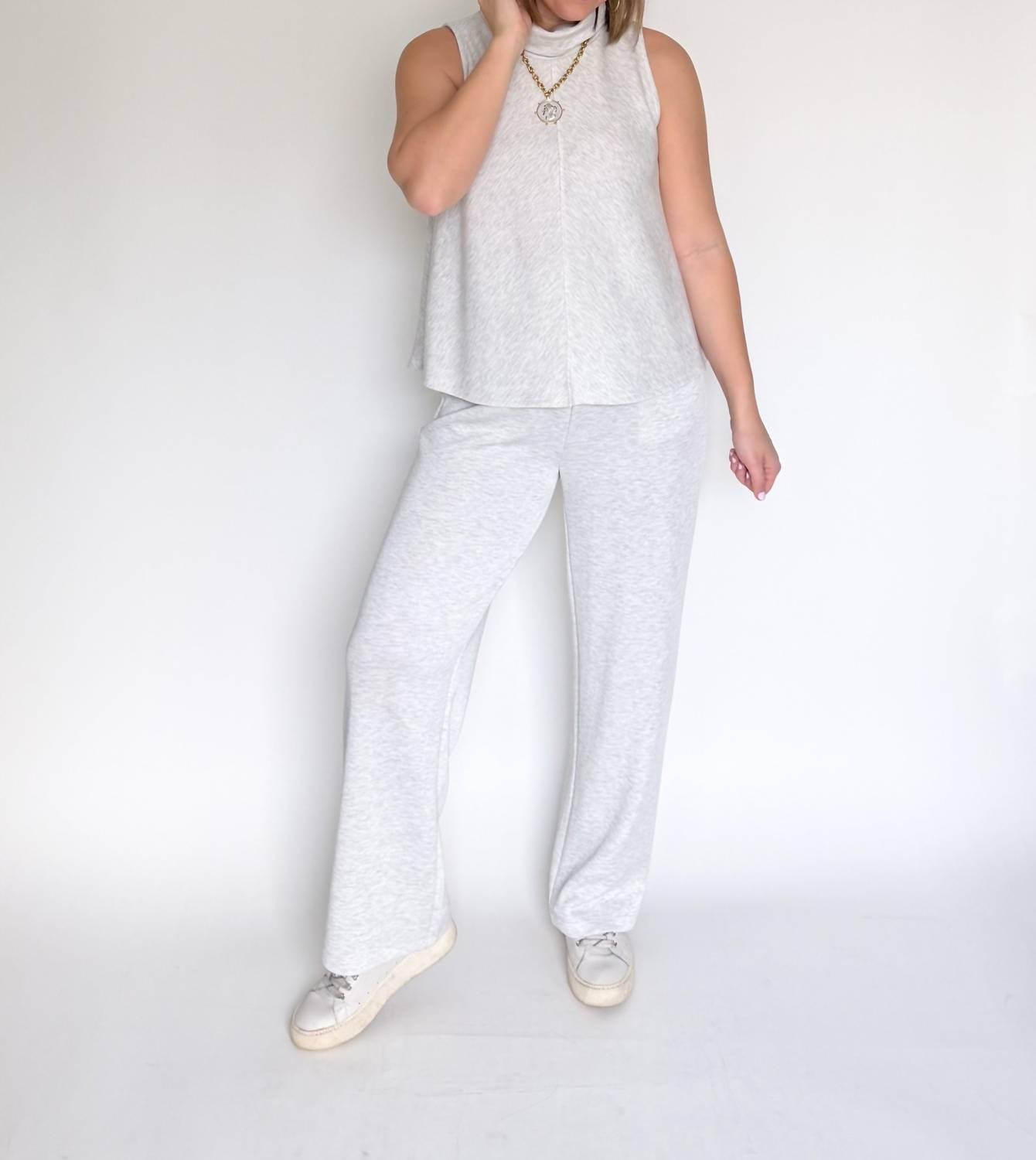 Karlie Relaxed Scuba Pant in grey - women's pants