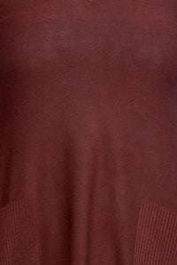 Cupio - V-neck Long Sleeve High Low Hem Top