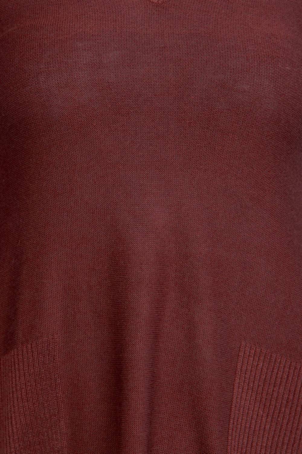 Cupio - V-neck Long Sleeve High Low Hem Top