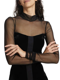 Chiara Boni - Calanta Velvet Illusion Midi-Dress