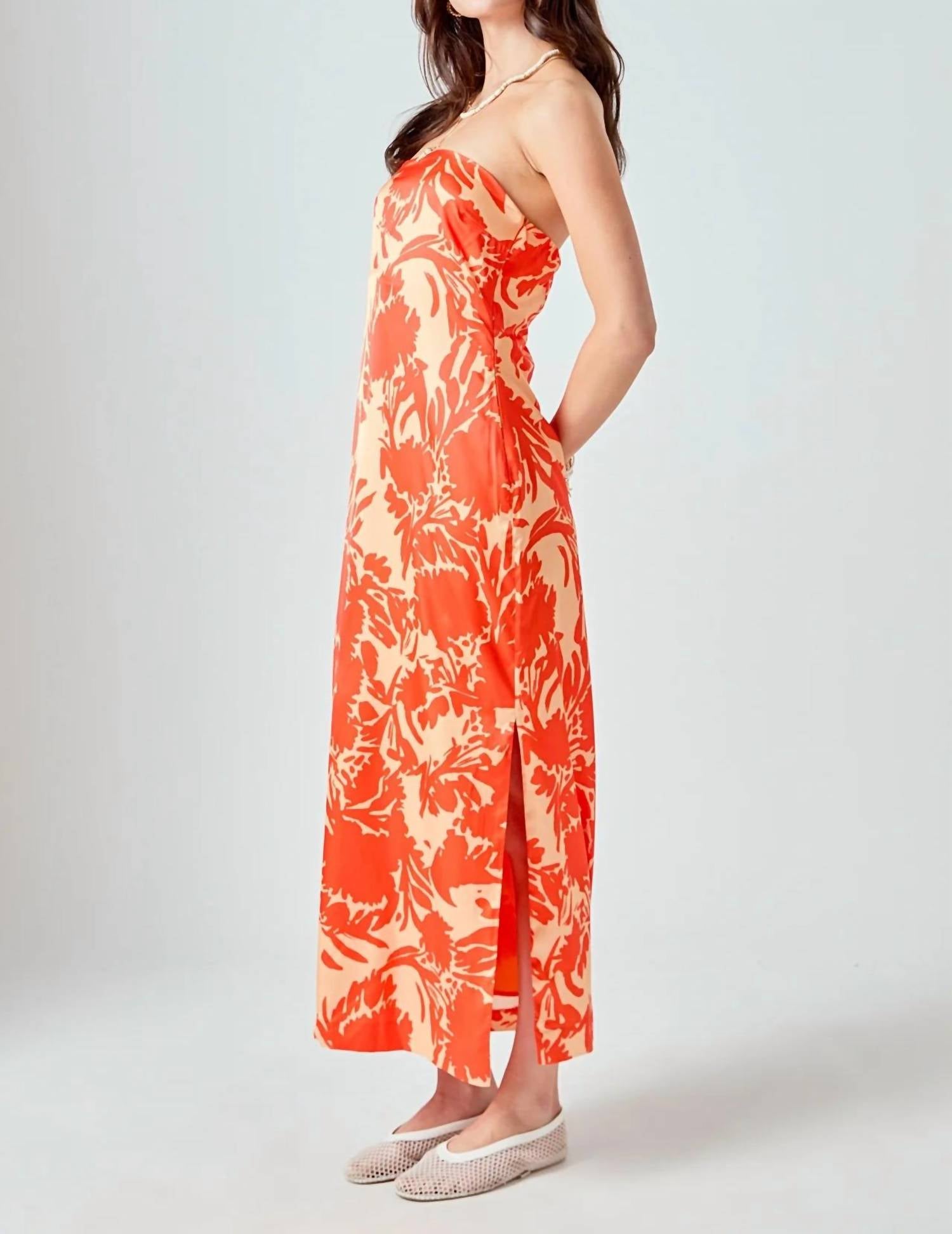 Endless Rose - Olivia Floral Satin Maxi Dress