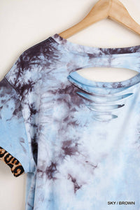 Umgee - Tie Dye & Leopard Top