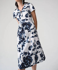 Joseph Ribkoff - Floral Print Flare Shirt Dress