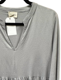 143 STORY Women's Tier Mini Dress in silver - women's dress - detail view