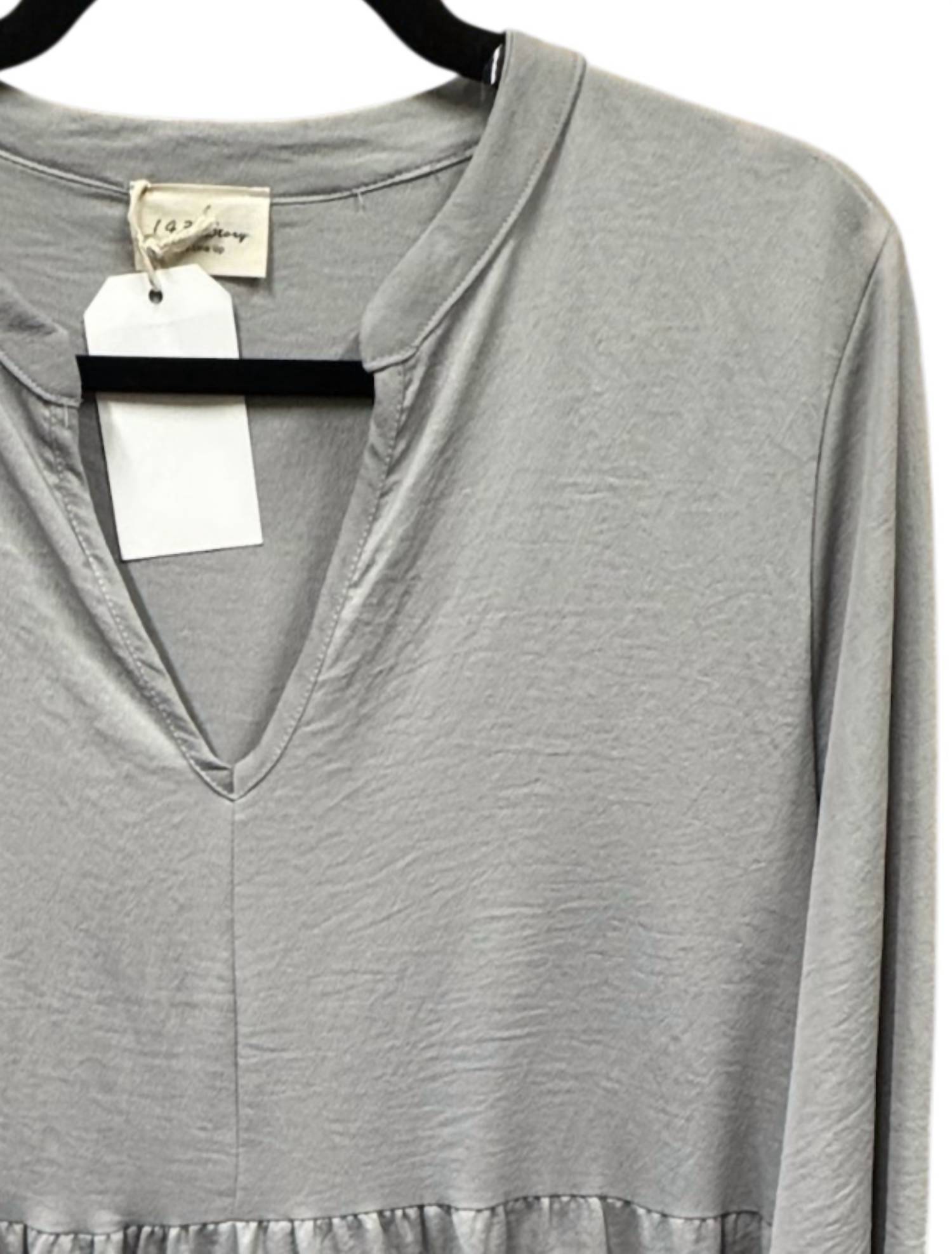 143 STORY Women's Tier Mini Dress in silver - women's dress - detail view